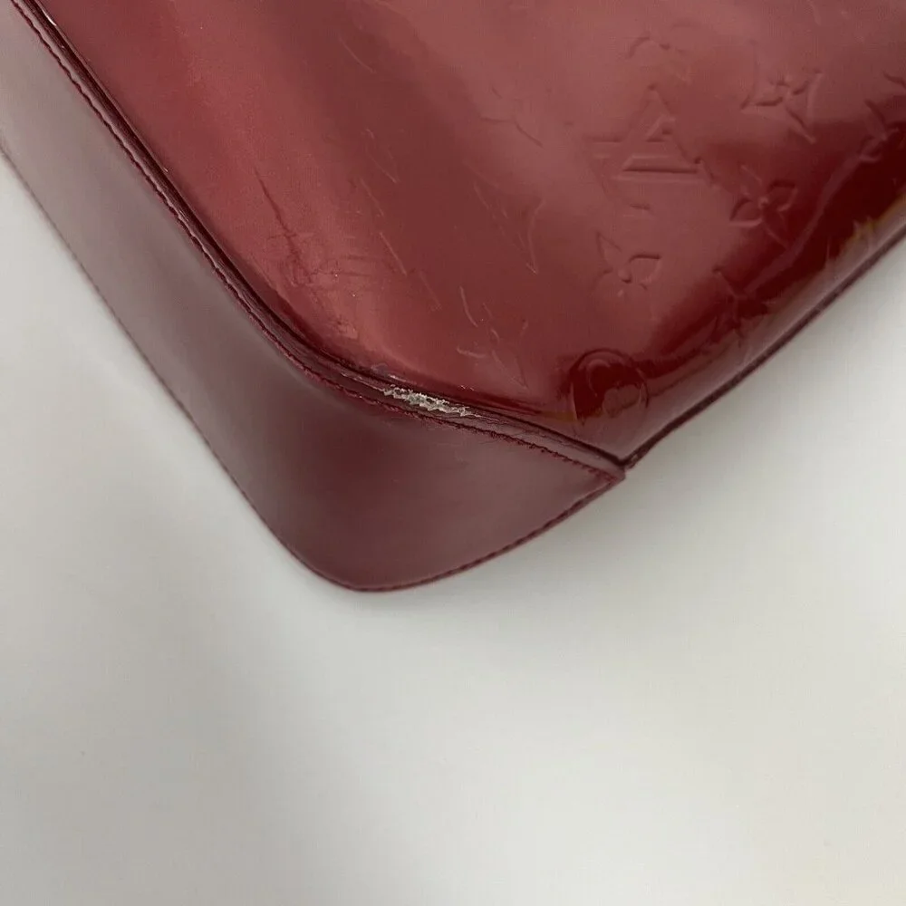 Louis Vuitton Tote Bag Brentwood Vernis Monogram Patent Leather Red Shoulder